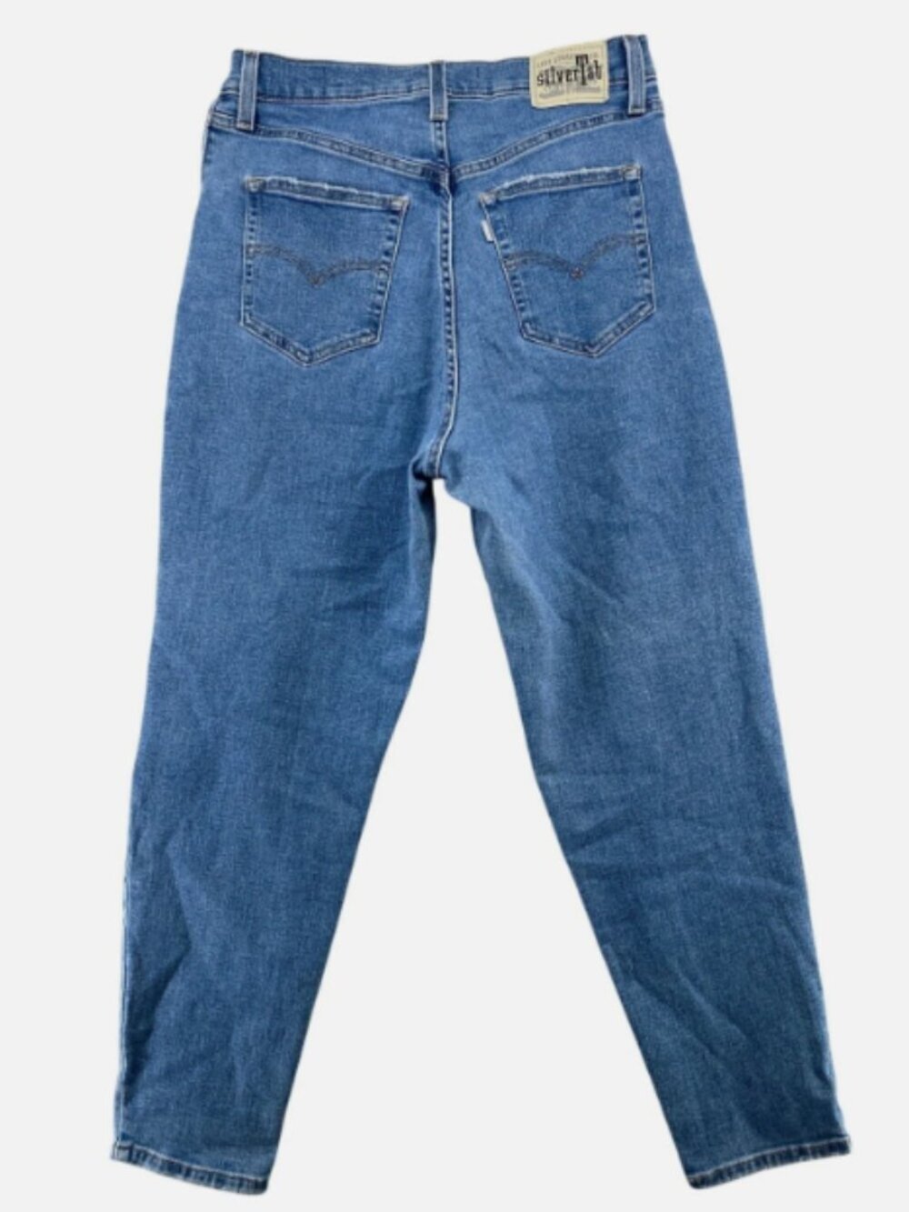 Levi’s SilverTab Mom Jeans Distressed Medium Wash W30 Y2K Denim - Picture 3 of 9